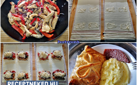 Ínyenc pulykamell levelestésztában