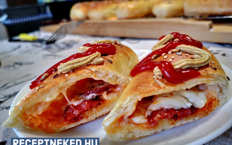 Sajtos-kolbászos baguette