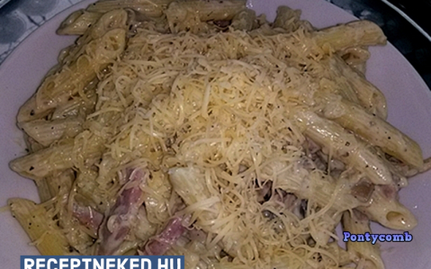 Sonkás-gombás penne