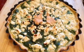 Spenótos-fetás pite