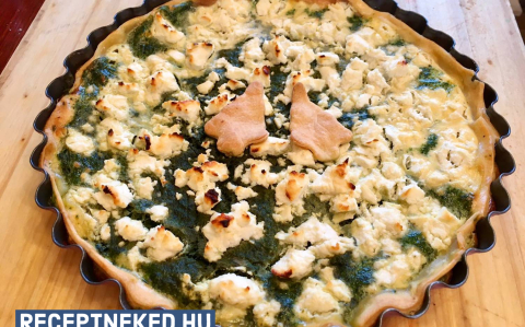 Spenótos-fetás pite