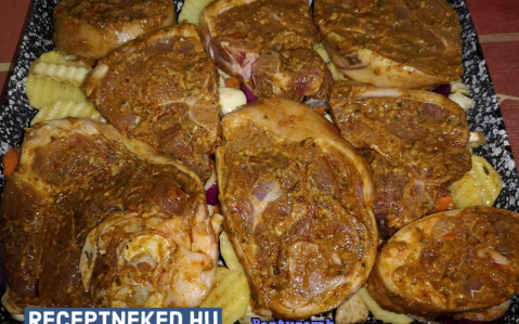 Sültcsülök zöldségágyon