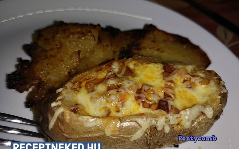Töltött burgonya parasztosan