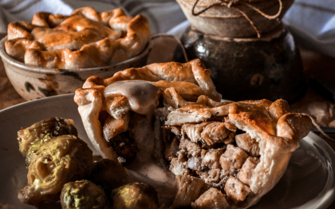 Pulykaragu pite parmezános kelbimbóval