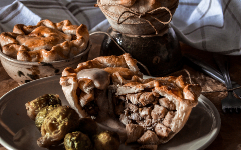 Pulykaragu pite parmezános kelbimbóval