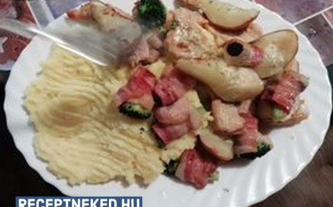 Körtés pulykamell baconos brokkolival