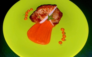 Pulykamell szelet sültpaprika krémmel