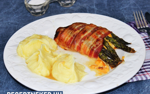 Pulykamellszelet sajttal és spárgával