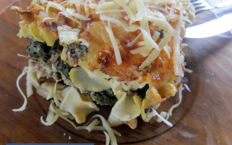 Spenótos lasagne