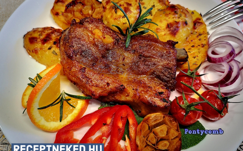 Sült oldalas rozmaringos steak burgonyával