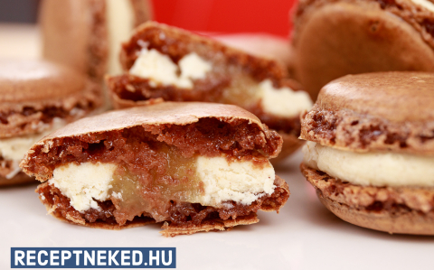 Almás pite macaron kekszes héjakkal