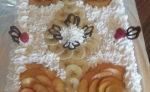Gyümölcsös oroszkrém torta