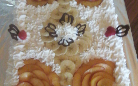 Gyümölcsös oroszkrém torta