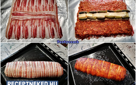 Pulykarolád sajttal és savanyú uborkával