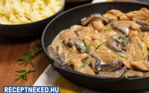 Csirke stroganoff