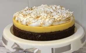 Citromkrémes brownie torta