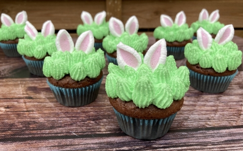 “Nyuszi a fűben” cupcake