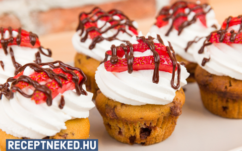 Csokis-epres muffin