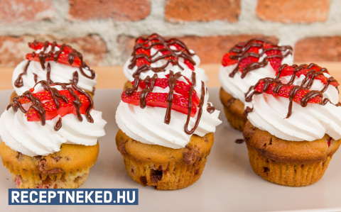 Csokis-epres muffin