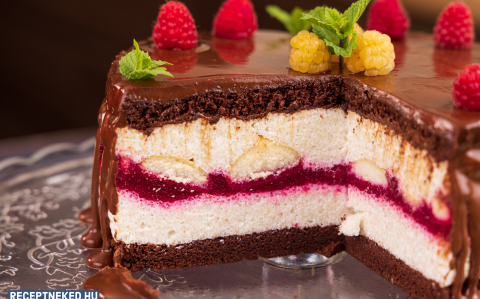 Gyümölcsös tejbegríz mousse torta