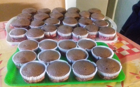 Lekvárral töltött mézeskalács muffin