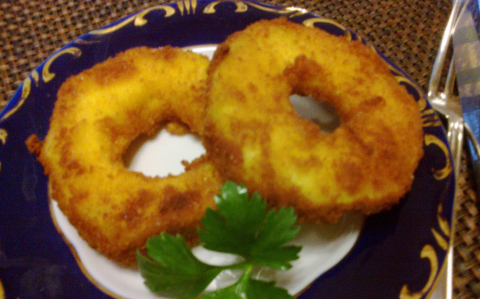 Rántott cukkínikorongok