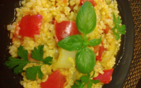 Török lecsós bulgur