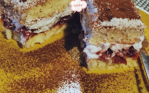 Habos meggyes szelet