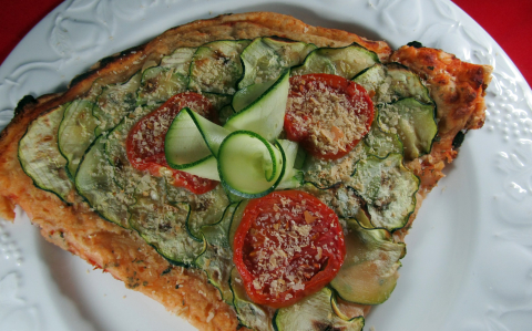 Vegán “sajtos” pizza