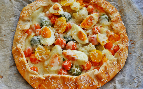 Zöldséges-tojásos galette