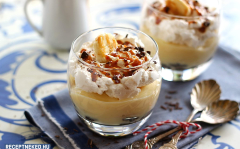 Baileys likőrös-banános puding