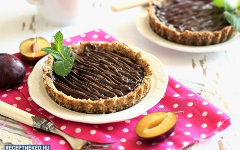Csokis-szilvakrémes tart