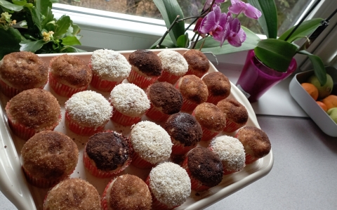 Bögrés kürtőskalács muffin nutellával töltve