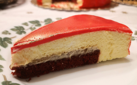 Fehércsoki mousse tükörglazúrral