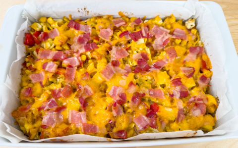 Zöldséges-csirkés casserole