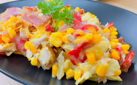 Zöldséges-csirkés casserole