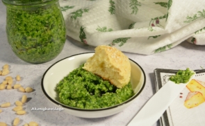 Medvehagymás pesto és vaj