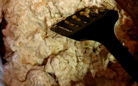 Sajtos csirkemell falatok