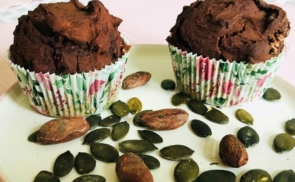 Kakaóbabos, tökmagos gluténmentes muffin