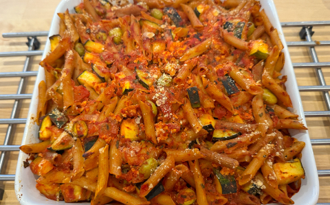 Vegán mediterrán rakott tészta