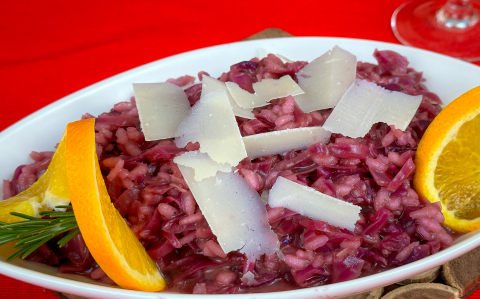 Vöröskáposztás rizottó