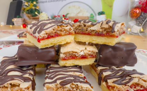 Dióhabos-lekváros linzer