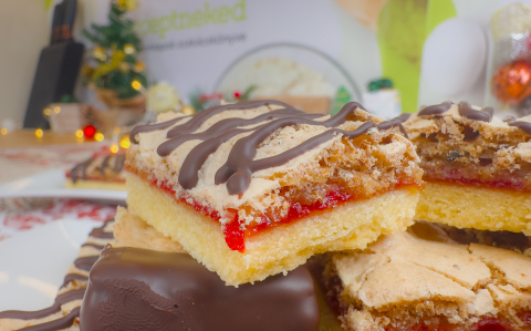 Dióhabos-lekváros linzer