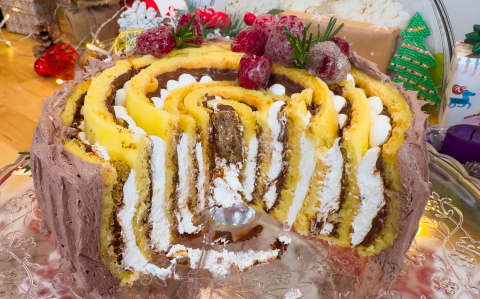 Karácsonyi spiráltorta