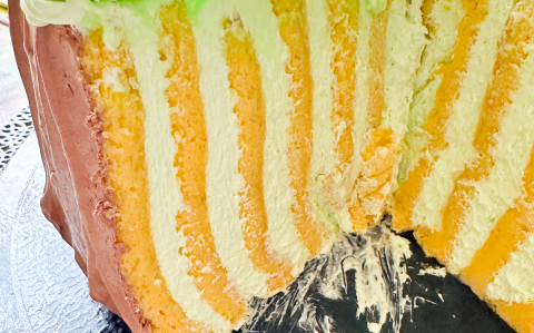Zöldalmás spiráltorta