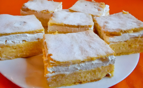 Krémes házi tésztával és főzött krémmel