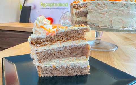 Karamellizált sárgarépás torta