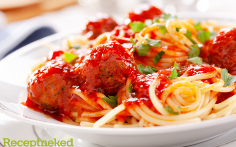 Húsgombócos spagetti