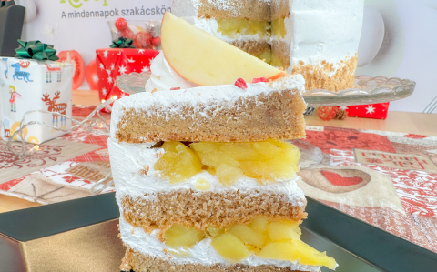 Almás-tiramisu torta