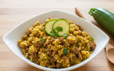 Csirkemájas bulgur